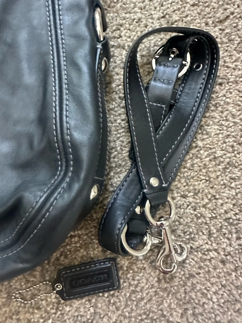 Coach Purse- all leather, worn once! - Picture 8 of 10